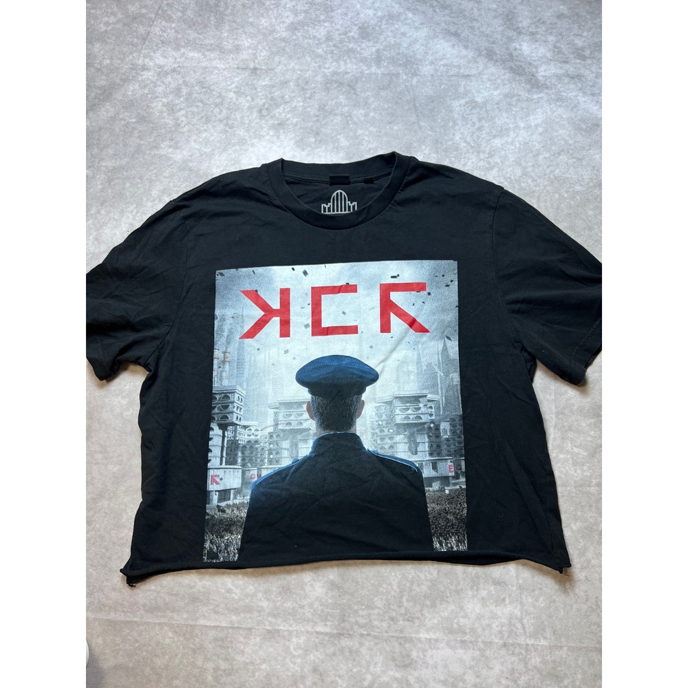 My Chemical Romance 2025 Stadium Tour Cropped T-Shirt Large Black Raw Hem